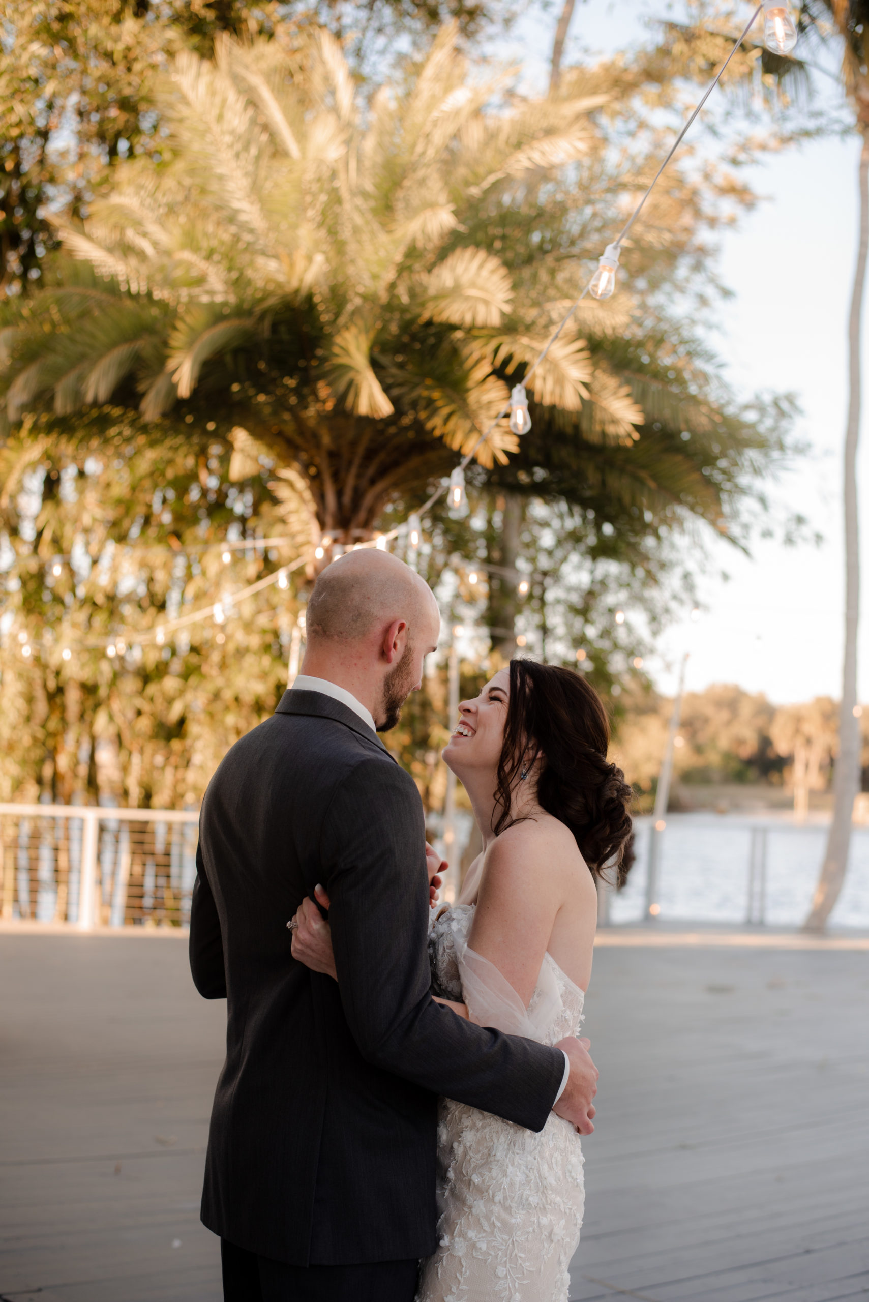 First dance on a sunset 